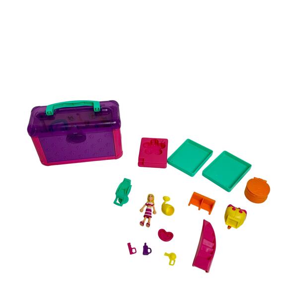 Vintage Polly Pocket Beauty Salon Playset Container Box Figures Accessories 2003 - Picture 1 of 4